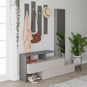 Předsíňová stěna Ramda - Light Mocha, Anthracite obraz