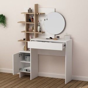 Toaletní stolek Mup - White, Oak obraz