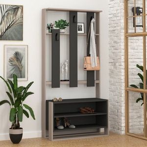 Předsíňová stěna Chester - Light Mocha, Anthracite obraz