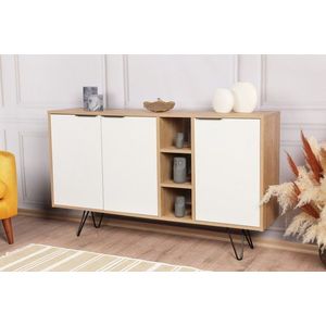 Konzolový stolek Clara Console - Oak, White obraz
