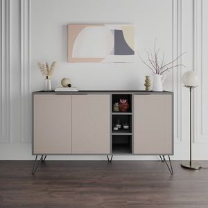 Konzolový stolek Clara Console - Anthracite, Light Mocha obraz