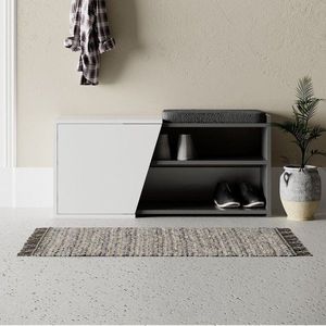 Botník Fiona Bench - Anthracite, White obraz