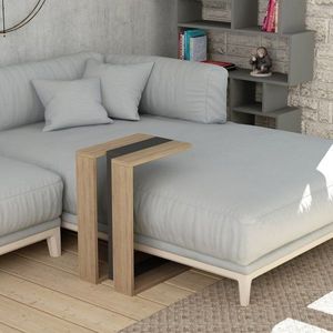 Odkládací stolek / Příruční stolek Muju - Oak, Anthracite, Oak obraz
