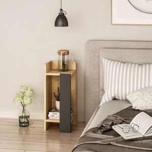 Noční stolek Elos left - Oak, Anthracite obraz