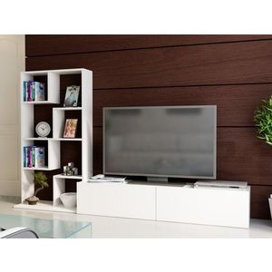 TV stěna / Sestava pod TV Bare - White obraz