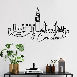 Dekorativní kovový doplněk na zeď London obraz