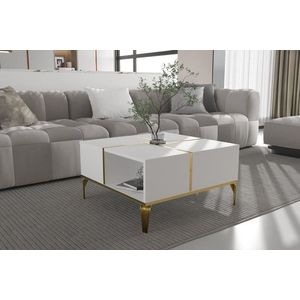 Konferenční stolek Nirvana - White, Gold obraz