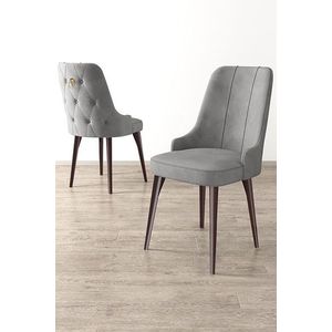 Sada židlí (6 kusů) Newa - Grey, Brown obraz