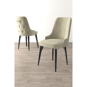Sada židlí (6 kusů) Newa - Cream, Black obraz
