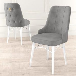 Sada židlí (6 kusů) Pare - Grey, White obraz