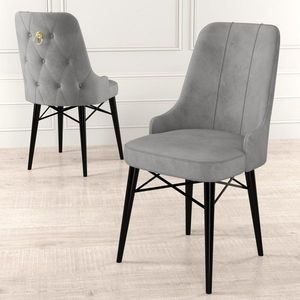 Sada židlí (6 kusů) Pare - Grey, Black obraz