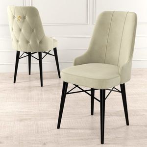 Sada židlí (6 kusů) Pare - Cream, Black obraz