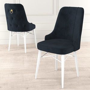 Sada židlí (6 kusů) Pare - Anthracite, White obraz