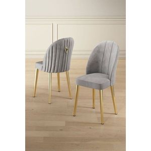 Sada židlí (6 kusů) Mara - Grey, Gold obraz