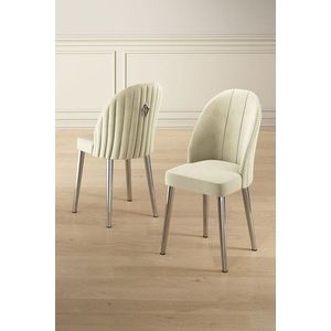 Sada židlí (6 kusů) Mara - Cream, Chrome obraz