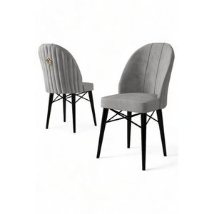 Sada židlí (6 kusů) Ritim - Grey, Black obraz