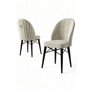 Sada židlí (6 kusů) Ritim - Cream, Black obraz