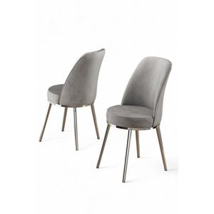 Sada židlí (6 kusů) Pefa - Grey, Chrome obraz