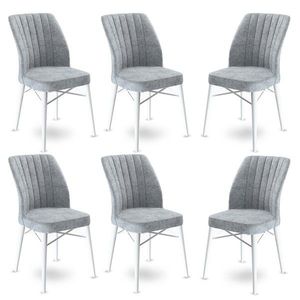Sada židlí (6 kusů) Flex - Grey, White obraz