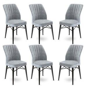 Sada židlí (6 kusů) Flex - Grey, Black obraz