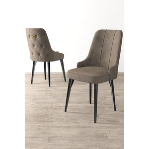 Sada židlí (4 kusy) Newa - Cappuccino, Black obraz