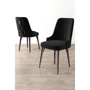 Sada židlí (4 kusy) Newa - Black, Brown obraz