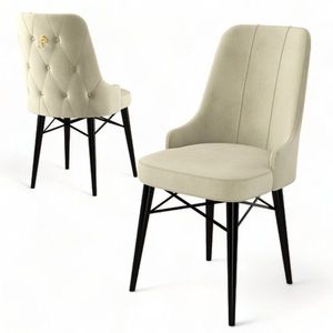 Sada židlí (4 kusy) Pare - Cream, Black obraz