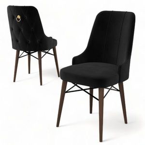 Sada židlí (4 kusy) Pare - Black, Brown obraz