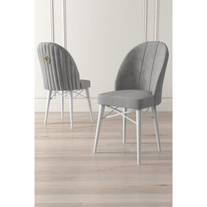 Sada židlí (4 kusy) Ritim - Grey, White obraz