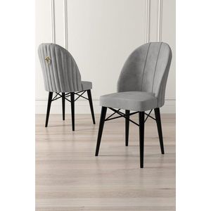 Sada židlí (4 kusy) Ritim - Grey, Black obraz