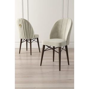 Sada židlí (4 kusy) Ritim - Cream, Brown obraz