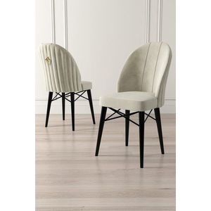 Sada židlí (4 kusy) Ritim - Cream, Black obraz