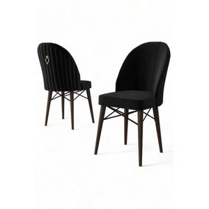 Sada židlí (4 kusy) Ritim - Black, Brown obraz