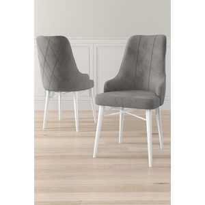 Sada židlí (4 kusy) Neta - Grey, White obraz