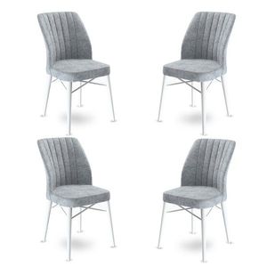 Sada židlí (4 kusy) Flex - Grey, White obraz