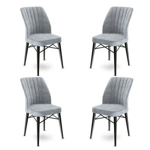 Sada židlí (4 kusy) Flex - Grey, Black obraz
