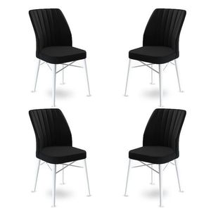 Sada židlí (4 kusy) Flex - Black, White obraz