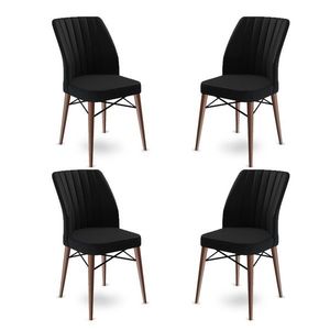 Sada židlí (4 kusy) Flex - Black, Brown obraz