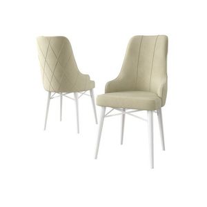Sada židlí (2 kusy) Neta - Cream, White obraz
