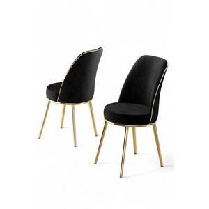 Sada židlí (2 kusy) Pefa - Black, Gold obraz