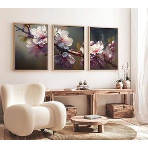 Dekorativní rámovaný obraz z MDF (3 kusy) Huhu222 - 50 x 70 obraz