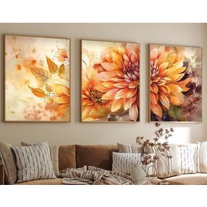Dekorativní rámovaný obraz z MDF (3 kusy) Huhu220 - 50 x 70 obraz