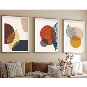 Dekorativní rámovaný obraz z MDF (3 kusy) Huhu209 - 50 x 70 obraz