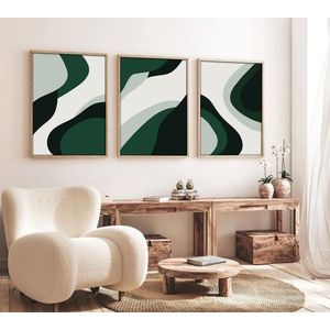 Dekorativní rámovaný obraz z MDF (3 kusy) Huhu204 - 50 x 70 obraz