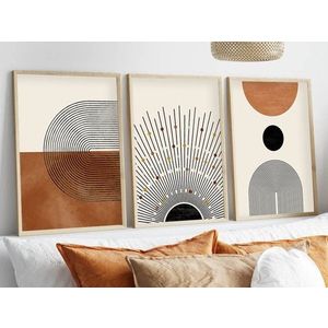 Dekorativní rámovaný obraz z MDF (3 kusy) Huhu198 - 50 x 70 obraz