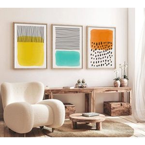 Dekorativní rámovaný obraz z MDF (3 kusy) Huhu136 - 70 x 50 obraz