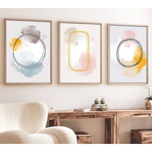 Dekorativní rámovaný obraz z MDF (3 kusy) Huhu125 - 70 x 50 obraz