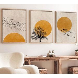 Dekorativní rámovaný obraz z MDF (3 kusy) Huhu147 - 30 x 40 obraz