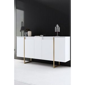Konzolový stolek Luxe - White, Gold obraz