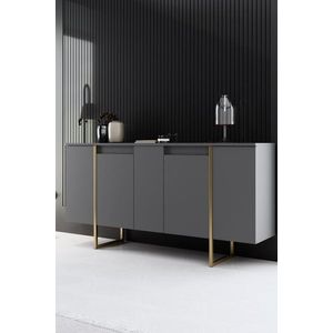 Konzolový stolek Luxe - Anthracite, Gold obraz